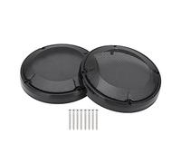 Womamaxsc Motorcycle Speaker Mesh Cover Grille, Replacement for Touring Glide 1983-2020, 6.5in Audio Speaker Protector with Saddlebag Lid Mount, Durable Metal Mesh Design for - Davids (Glossy Black)