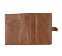 Womamaxsc PU Leather Passport Holder, Large Capacity Travel Wallet with Card Slots and Tracker Pocket, Multifunctional Passport Case for Business Trips and International Travel (Brown)