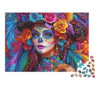 Woman 1000 Piece Puzzles Beautiful View Colorful Dead Lady Wall Decoration Educational Game Gifts Puzzles for Adults Jigsaw Puzzles for Adults 52x38cm/1000pcs