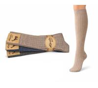 WOMAN ALPACA LONG SOCKS - LADY ALPAKA 3 PAIRS - ELASTICIZED - ONE SIZE WOMAN