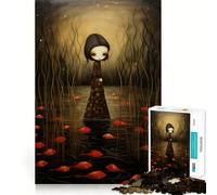 Woman Among The Fish Jigsaw for Adults1000 Pieces Mind Boost Game Seamless Fit Precise Pieces Relaxing Indoor Group Activity (50x75cm)