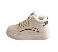 Woman Ankle Boots Warm Boots Soft and Comfortable Can Adapt To The Cold and Harsh Environment Ladies Leather Shoe Boots (Khaki, 3.5)