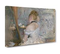 Woman At Her Toilette By Berthe Morisot Canvas Print | Gallery Wrapped 30mm Frame Wall Art | 20x14 inches | Ready to Hang | Impressionist People Picture | Living Room Bedroom Lounge Office