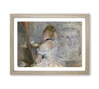 Woman At Her Toilette By Berthe Morisot Classic Painting Framed Print | A2 Oak Framed Wall Art | Ready to Hang | Classic Historical Picture | Living Room Bedroom Lounge Office