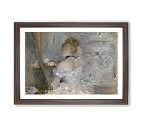 Woman at Her Toilette by Berthe Morisot Framed Print | A2 Walnut Framed Wall Art | Ready to Hang | Modern Nature Picture | Living Room Bedroom Lounge Office