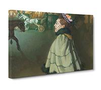 Woman At The Champs-Elysees By Louis Anquetin Canvas Print | Gallery Wrapped 30mm Frame Wall Art | 30x20 inches | Ready to Hang | Contemporary People Picture | Living Room Bedroom Lounge Office