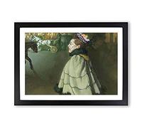 Woman at The Champs-Elysees by Louis Anquetin Framed Print | A2 Black Framed Wall Art | Ready to Hang | Modern Nature Picture | Living Room Bedroom Lounge Office