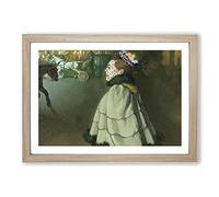 Woman at The Champs-Elysees by Louis Anquetin Framed Print | A2 Oak Framed Wall Art | Ready to Hang | Modern Nature Picture | Living Room Bedroom Lounge Office