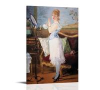 Woman at Vanity with Mirror And Sofa Édouard Manet's 1877 Nana Impressionist Art Print for Wall Decor Canvas Art And Wall Art Picture Print Modern Family Bedroom Decors Frame 08x12inch(20x30cm)