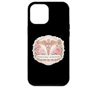 Woman Bariatric Surgeon Caduceus Metabolic Floral Flowers MD Case for iPhone 12 Pro Max