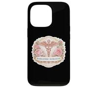 Woman Bariatric Surgeon Caduceus Metabolic Floral Flowers MD Case for iPhone 13 Pro