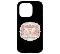 Woman Bariatric Surgeon Caduceus Metabolic Floral Flowers MD Case for iPhone 15 Pro