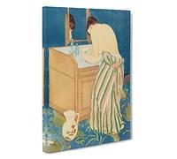 Woman Bathing By Mary Cassatt Canvas Wall Art Print 30x20 Inch