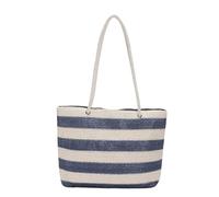 Woman Beach Weaving Shoulder Bag Ladies Trendy Summer Hand Bag over The Shoulder Bags for Men (Blue, One Size)