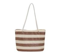 Woman Beach Weaving Shoulder Bag Ladies Trendy Summer Hand Bag over The Shoulder Bags for Men (Brown, One Size)