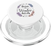 Woman Because I'm A Winter That's Why Name PopSockets PopGrip for MagSafe