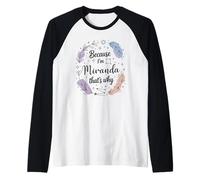 Woman Because I'm Miranda That's Why Raglan Baseball Tee