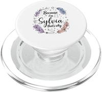 Woman Because I'm Sylvia That's Why Name PopSockets PopGrip for MagSafe
