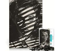 Woman Behind Blinds 1000 Jigsaw Puzzle Cognitive Fun Play Clean Cut Sturdy Components Quiet Time Mind Exercise at Home (50x75cm)