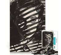 Woman Behind Blinds 1000-piece Jigsaw Puzzles Think Exercise Game Tight Interlock No Gaps Interactive Brain Challenge for Home (38x26cm)