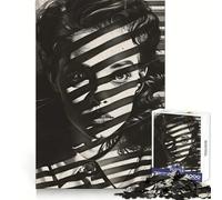 Woman Behind Blinds Hard Jigsaw Puzzle for Adults 1000 Pieces Focus Enhance Restful Activity Smooth Cut Winter Gift (38x52cm)