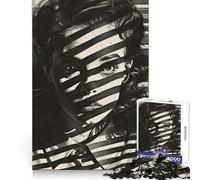 Woman Behind Blinds Jigsaw Puzzles for Teenagers 1000 Focus Ability Relaxed Leisure Interlock Well Best Gift (38x26cm)