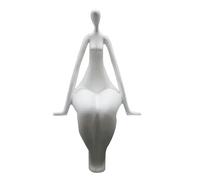 Woman Body Abstract Sculptures Home Decor Modern, Yoga Girl/Woman Statues Figures Sculptures Modern Home Desktop Decoration, Table Sculpture ,Tv Stand Decorations for Living Room,White A,Matte