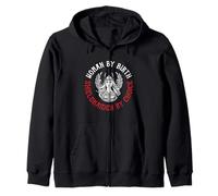 Woman By Birth Shieldmaiden By Choice Viking Design Zip Hoodie