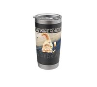 Woman Can Not Survive On Wine Alone Also Needs A Persian Cat Stainless Steel Insulated Tumbler