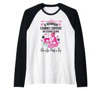 Woman Cannot Survive on Sewing Alone She Also Needs a Dog Raglan Baseball Tee