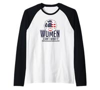Woman Can't What Proud Flag Firefighter Raglan Baseball Tee