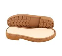 Woman Casual Rubber Sole Rubber Protector Elastic Heel Anti Slip DIY Replacement Stick On Soft Thicken Boots Shoe Sole Repair(Brown,36)