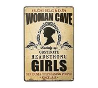 Woman Cave Society Of Obstinate Headstrong Girls Wall Decor Kitchen Decor Wall Decor Poster Metal Sign 8X12 Inches