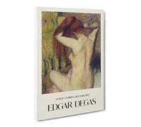 Woman Combing Her Hair By Edgar Degas Canvas Print | Gallery Wrapped 30mm Frame Wall Art | 24x16 inches | Ready to Hang | Impressionist People Picture | Living Room Bedroom Lounge Office