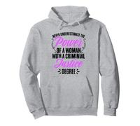 Woman Criminal Justice Degree Judiciary Student Graduation Pullover Hoodie
