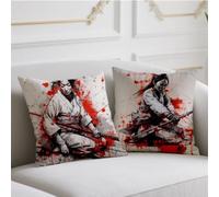 Woman Cushion Covers 55cmx55cm 2 Pack Velvet Cushions Waterproof Sofa Cushions Japanese Style Pillow Case with Invisible Zipper Throw Pillow Covers for Room Home Chair Patio Winter Fall Decor w-864