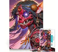 Woman Cybernetic Demon Jigsaw Puzzle1000 Pieces Brain Boosting Play Zero Gap Cozy Indoor Entertainment for All (38x52cm)