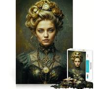 Woman Da Vinci Muse 1000-piece Jigsaw Puzzles Think Exercise Game Tight Interlock No Gaps Interactive Brain Challenge for Home (38x26cm)