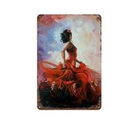 Woman, dancer，Tin Sign Vintage Metal Signs Iron Painting Retro Metal Tin Sign Plaque Poster Garden Wall Art Plaque for House Bathroom Kitchen Cafe Wall -20x30cm(8x12 inch）C-33