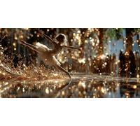 Woman Diamond Art, 5D Diamond Painting Ballet, DIY Full Drill Gem Art Kits Adults Beginner Mosaic Making Kits, Cross Stitch Crystal Paintings Craft for Room Decor, Gifts for Women 120x60cm - KF01695