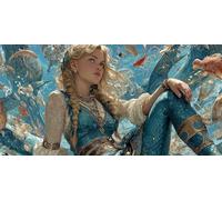 Woman Diamond Art, 5D Diamond Painting Comics, DIY Full Drill Gem Art Kits Adults Beginner Mosaic Making Kits, Cross Stitch Crystal Paintings Craft for Room Decor, Gifts for Women 60x30cm - KF0111T