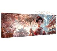 Woman Diamond Art, Diamond Painting Kits for Adults Japanese, 5D DIY Crafts Painting Hobbies for Adults Women, Full Drill Cross Stitch Arts Crafts Embroidery Canvas Picture Kit, Gifts 39x78Inch T829