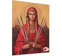 Woman Diamond Art Kits Adults Diamond Painting Retro 5D DIY Crystal Art Kits for Kids Beginner, Square Drill Dimond Painting Cross Stitch Gem Crafts for Adults Home Decor Gifts for Women 60x80cm A-38