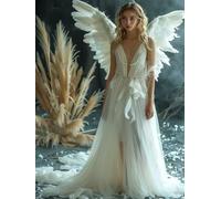 Woman Diamond Art Kits Adults, Wing Diamond Painting, Crystal Art Kits for Adults, DIY Round Full Drill Embroidery Cross Stitch Canvas Painting Crafts Pictures, for Home Wall Decor, 100x135cm 4-1434