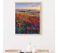 Woman Diamond Painting Color Diamond Art Accessories 5D Round Full Drill Sequin Art Cross Canvas Painting Pictures Kits for Adults Beginners for LIiving Room Wall Decor Gifts (16×20 inch) PJY9 K-O
