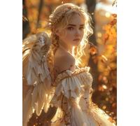 Woman DIY 5D Diamond Painting Kits for Adults, Wing Dimond Art for Adults, Diamond Art Kits for Beginners Round Full Drill, Gem Arts and Crafts Painting Pictures, for Room Wall Decor, 80x110cm 6-6599