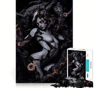 Woman Emerging from Stone Jigsaw Puzzle 1000 Piece Mental Fun Game No Gap Tight Fitting Design for Family Gatherings (38x26cm)