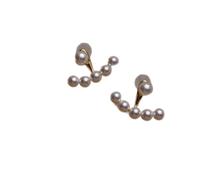 Woman fashion Earrings,Pearl Geometric Fan Shaped Elegant Stud Earrings for Women Girls Jewelry Party Asseccoires Dangle Earrings