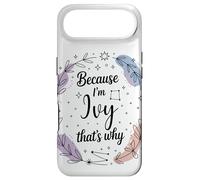Woman Feather Circle Because I'm Ivy Name Case for iPhone Air