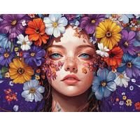 Woman flower Jigsaw Puzzles for Adults 50 piece Impossible Puzzle Educational Games, Complete the Curiosity, Exercise of the Capacity Space Thinking, Fun Iq Smart Games, Gifts Teenage Boys 14+, R-6